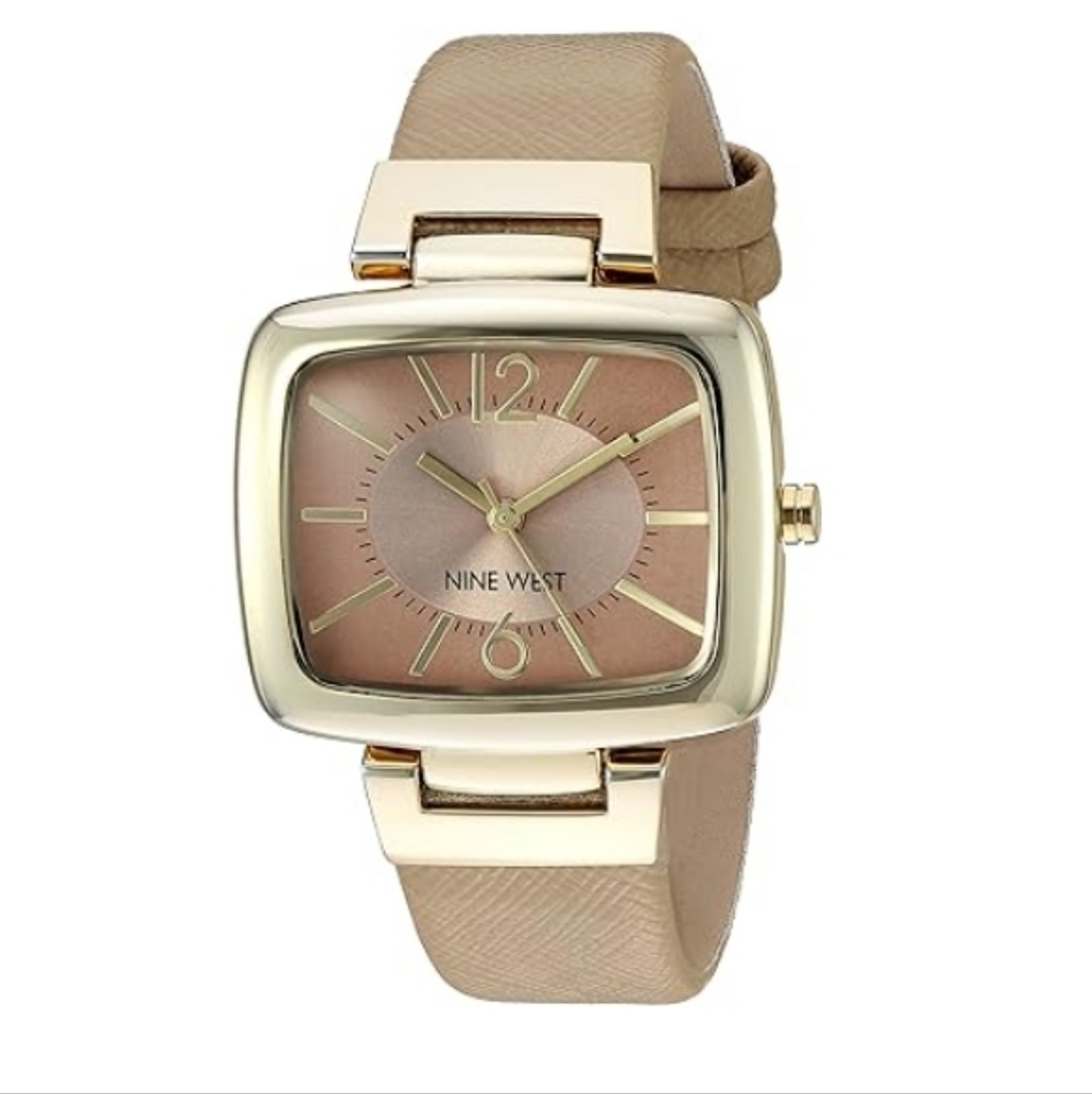 Women's New Strap Watch Beige /Gold - Picture 1 of 4